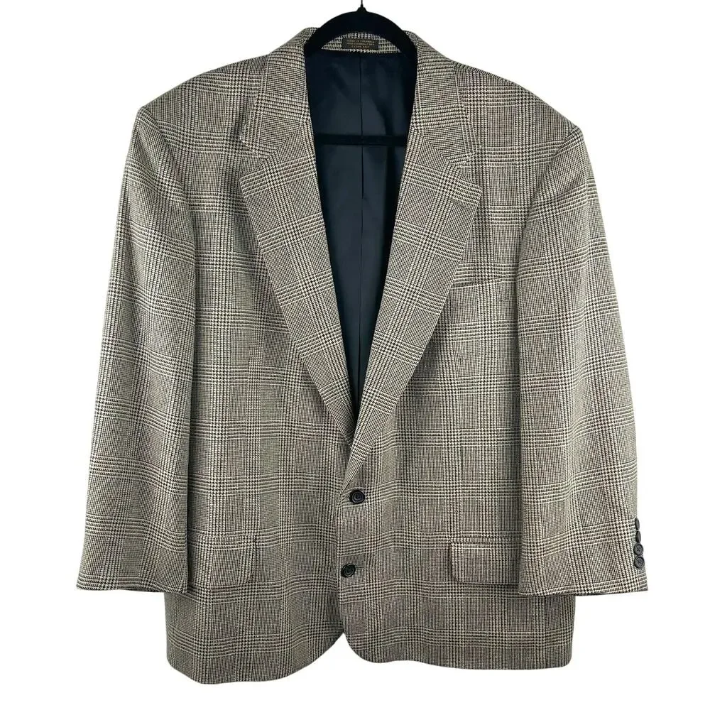 Vintage‎ Oscar De La Renta Silk Wool Blend Two-Button Blazer (46)
